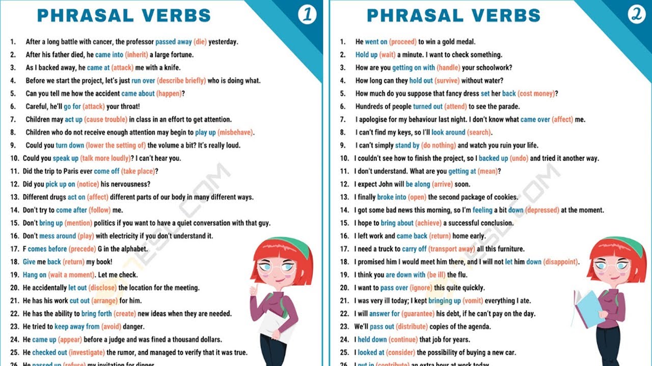 100 most common phrasal verbs
